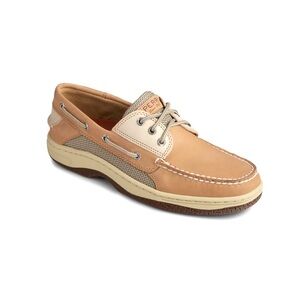 Sperry Men Billfish 3-Eye Boat Shoe in Light Brown made with full-grain leather
